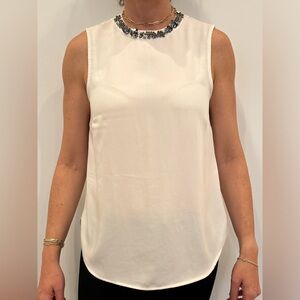 Fancy collar white blouse